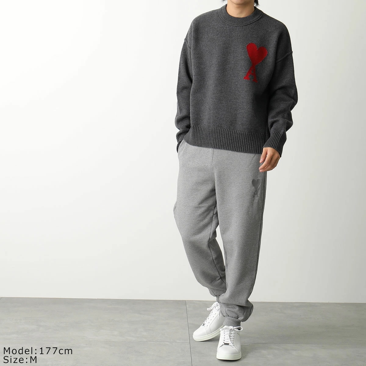 ami paris アミパリス ニット RED ADC SWEATER BFUKS006.018 メンズ セーター ウール ハートロゴ クルーネック 長袖 カラ ami paris アミパリス ニット RED ADC SWEATER BFUKS006.018 メンズ セーター ウール ハートロゴ クルーネック 長袖 カラ