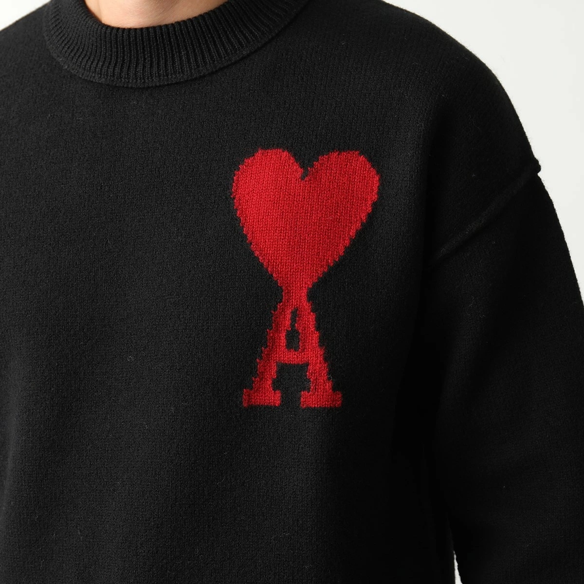 ami paris アミパリス ニット RED ADC SWEATER BFUKS006.018 メンズ セーター ウール ハートロゴ クルーネック 長袖 カラ ami paris アミパリス ニット RED ADC SWEATER BFUKS006.018 メンズ セーター ウール ハートロゴ クルーネック 長袖 カラ