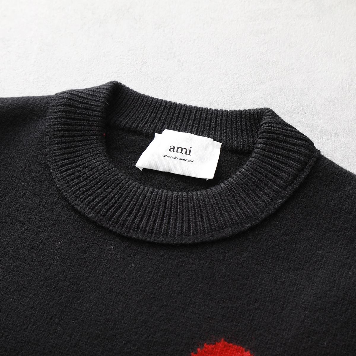 ami paris アミパリス ニット RED ADC SWEATER BFUKS006.018 メンズ セーター ウール ハートロゴ クルーネック 長袖 カラ ami paris アミパリス ニット RED ADC SWEATER BFUKS006.018 メンズ セーター ウール ハートロゴ クルーネック 長袖 カラ