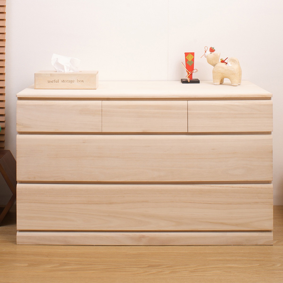 桐タンス 幅100cm 3段 キャスター付 日本製 完成品 桐チェスト 桐 タンス