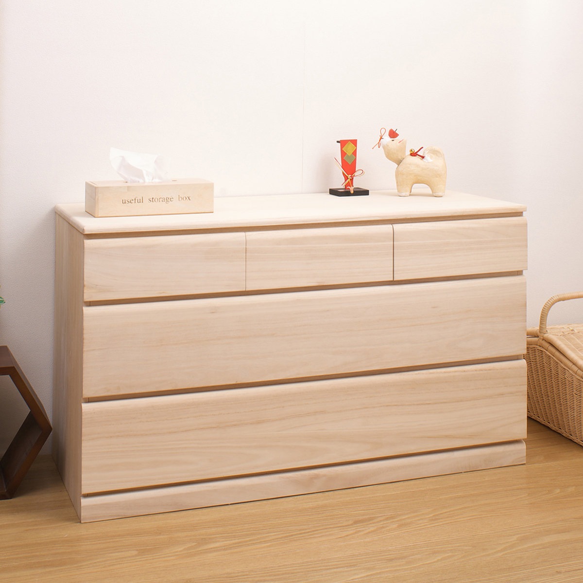 桐タンス 幅100cm 3段 キャスター付 日本製 完成品 桐チェスト 桐 タンス