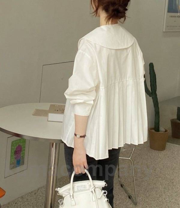襟付き バックプリーツ ブラウス シャツ レディース 長袖 トップス シャツブラウス プリーツ ビッグカラー ラウンドカラー 丸襟 通勤服 オフィス 韓国 ファッション 春 秋 カジュアル シンプル 襟付き バックプリーツ ブラウス シャツ レディース 長袖 トップス シャツブラウス プリーツ ビッグカラー ラウンドカラー 丸襟 通勤服 オフィス 韓国 ファッション 春 秋 カジュアル シンプル