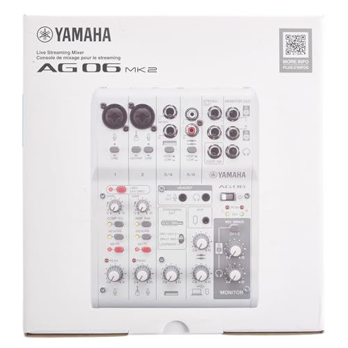 ヤマハ(YAMAHA) ライブストリーミングミキサー 6チャンネル ホワイト