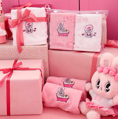 Qoo10] エスターバニータオルセットフェイスタオル : 日用品雑貨