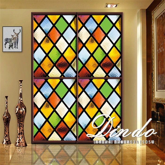 【1つ買うと10個無料】窓ガラス フィルム 断熱シート uvカットレトロ柄 目隠しシート 水で貼る 窓用 ステンドグラス 接着剤必要なし 貼ってはがせる uvカット 3D効果