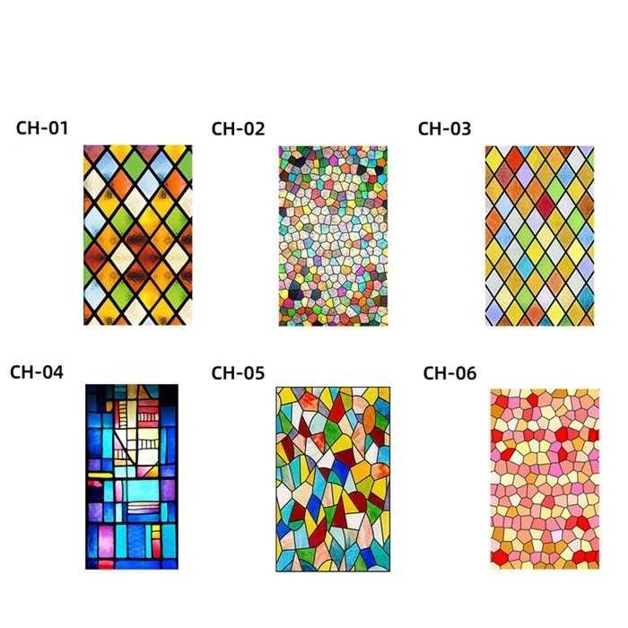 【1つ買うと10個無料】窓ガラス フィルム 断熱シート uvカットレトロ柄 目隠しシート 水で貼る 窓用 ステンドグラス 接着剤必要なし 貼ってはがせる uvカット 3D効果