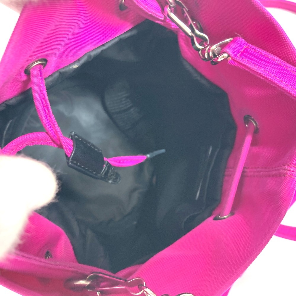 バレンシアガドローストリング バケットバッグレザーピンクショルダー