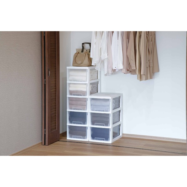 ニューライフスリム収納BOX 5段 クリア