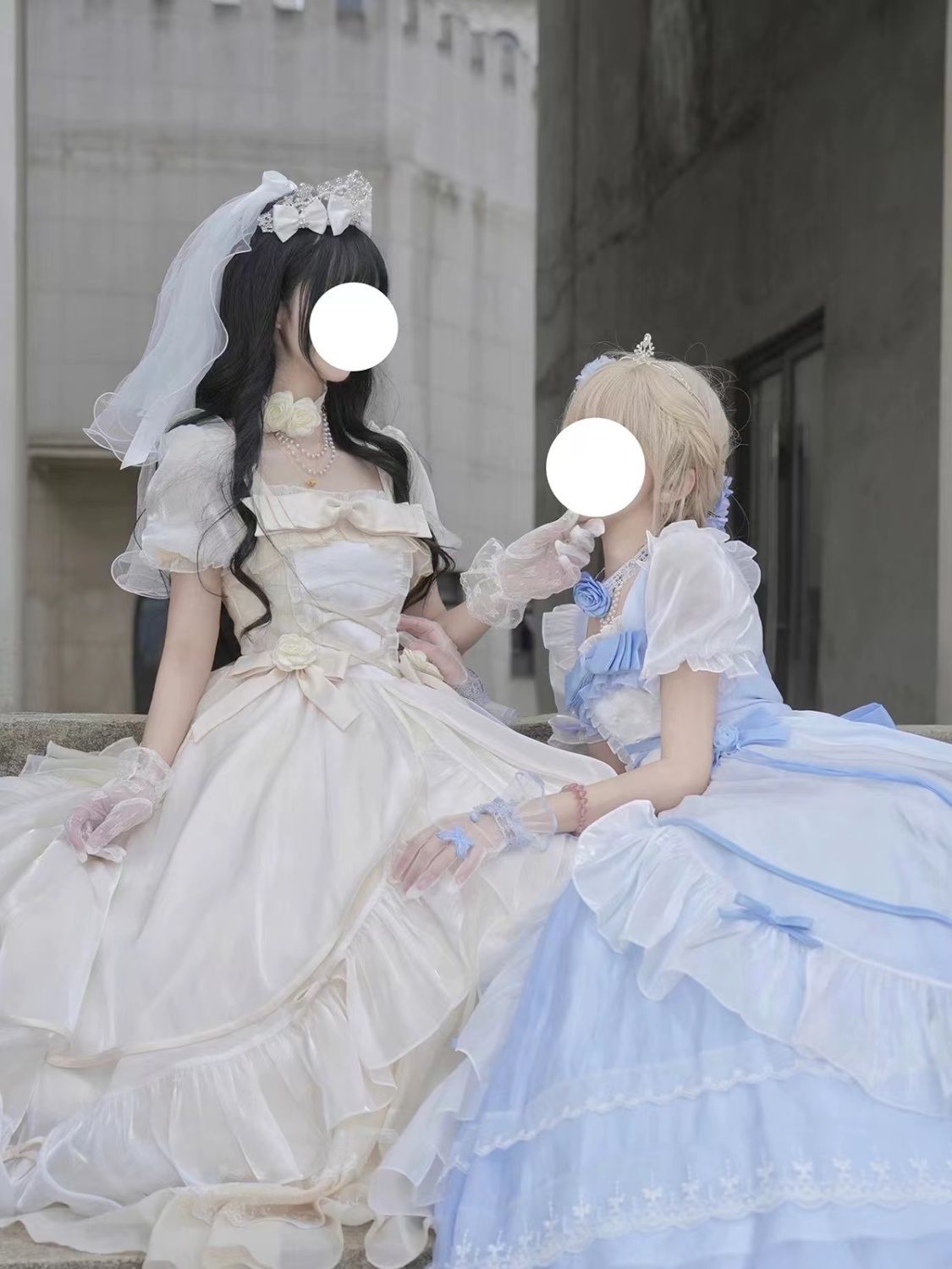 エレガントメルヘンロリータキュートスタイルプリンセスドレスしっぽ付きふわふわドレス