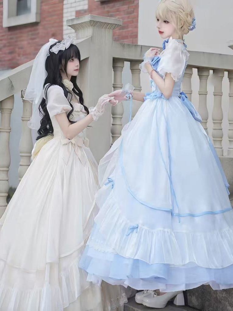 エレガントメルヘンロリータキュートスタイルプリンセスドレスしっぽ付きふわふわドレス