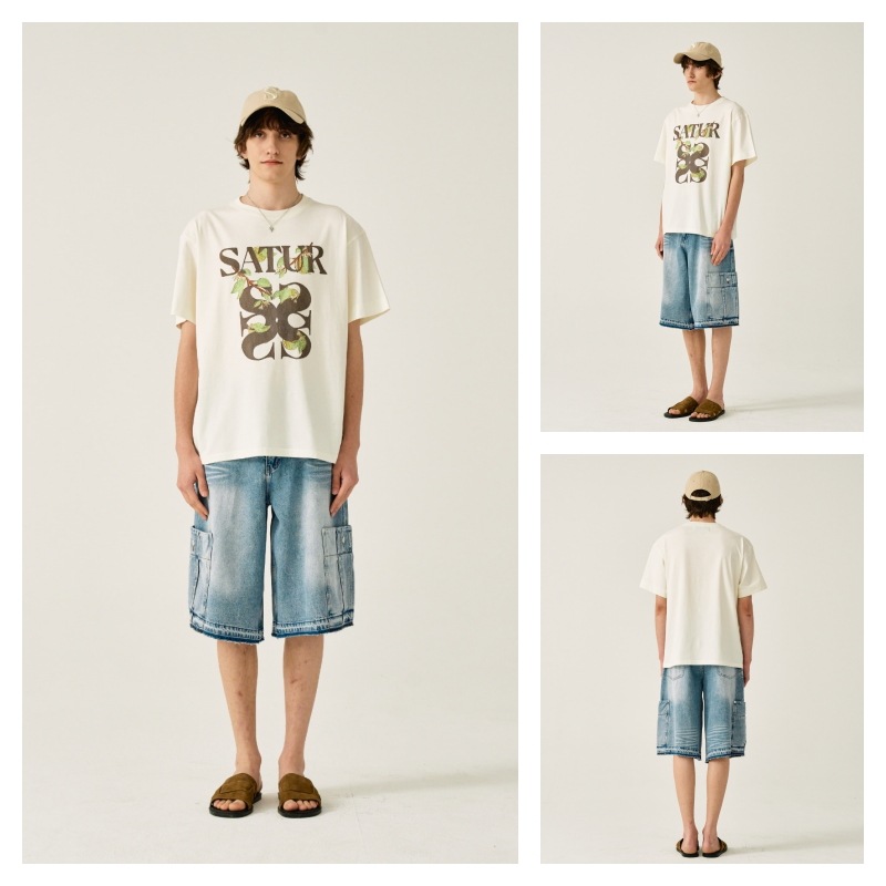 SATUR】 APERO LEAF GRAPHIC T-SHIRT : RESORT IVORY Tシャツ