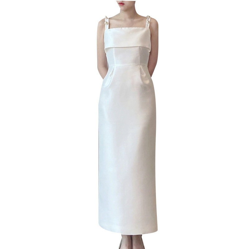 ワンピースドレスドレスレトロサスペンダーライトウェディングドレス小さなサテンエンゲージメントドレス登録ドレス毎日のウェアラブル ワンピースドレスドレスレトロサスペンダーライトウェディングドレス小さなサテンエンゲージメントドレス登録ドレス毎日のウェアラブル