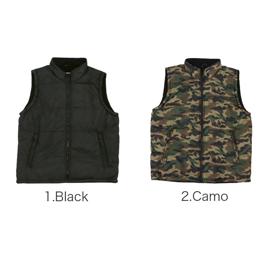 プロクラブ　中綿ベスト メンズ トップス アウター #125 ベスト 裏地フリース 秋 冬 防寒 ファッション ストリート ブランド 無地 迷彩 大きいサイズ