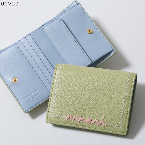 MARNI 二つ折り財布　ミントグリーン 楽天市場】MARNI マルニ BI-FOLD WALLET 二つ折り財布 折りたたみ財布