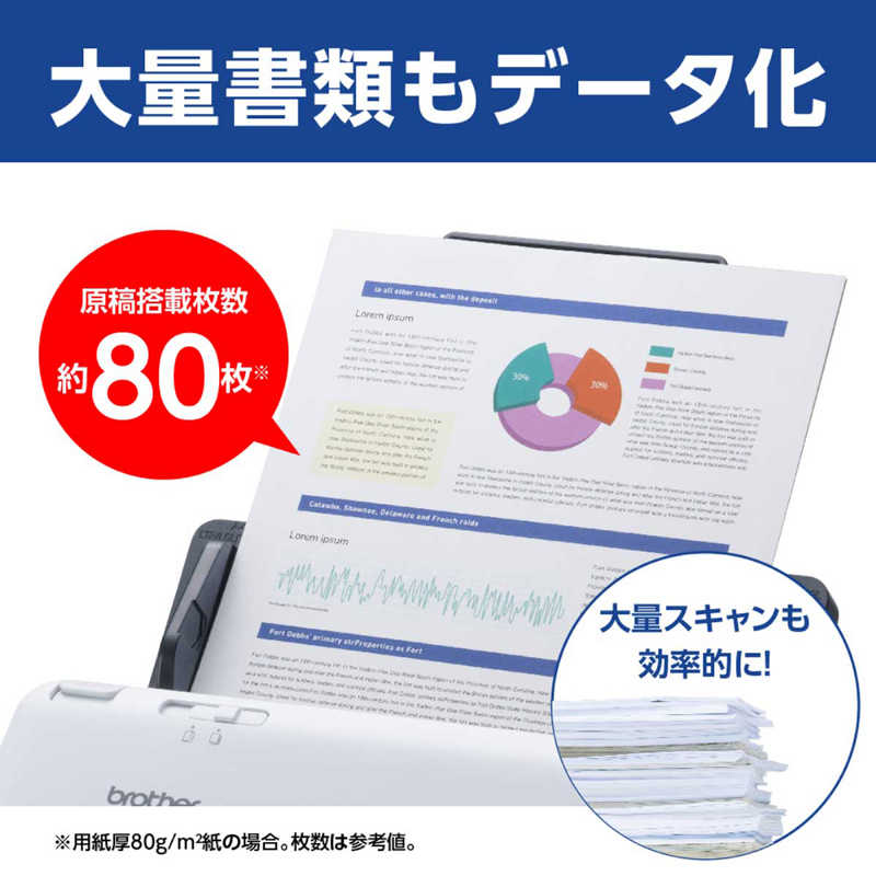 ブラザー　brother　スキャナー JUSTIO (Mac/Windows11対応) [A4サイズ /USB／有線LAN]　ADS-4300N
