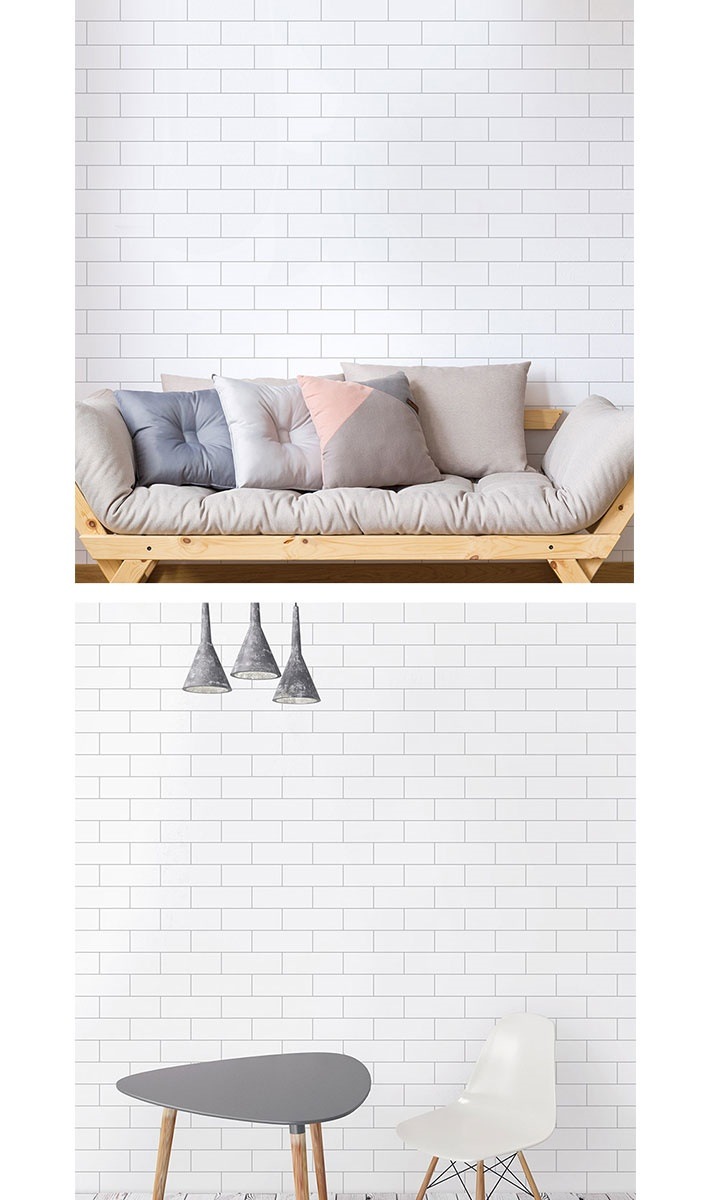 レンガタイル柄 シール 壁紙 白 レンガタイル柄の貼ってはがせる壁紙シール 壁紙15mセット 宅B レンガタイル柄 シール 壁紙 白 レンガタイル柄の貼ってはがせる壁紙シール 壁紙15mセット 宅B