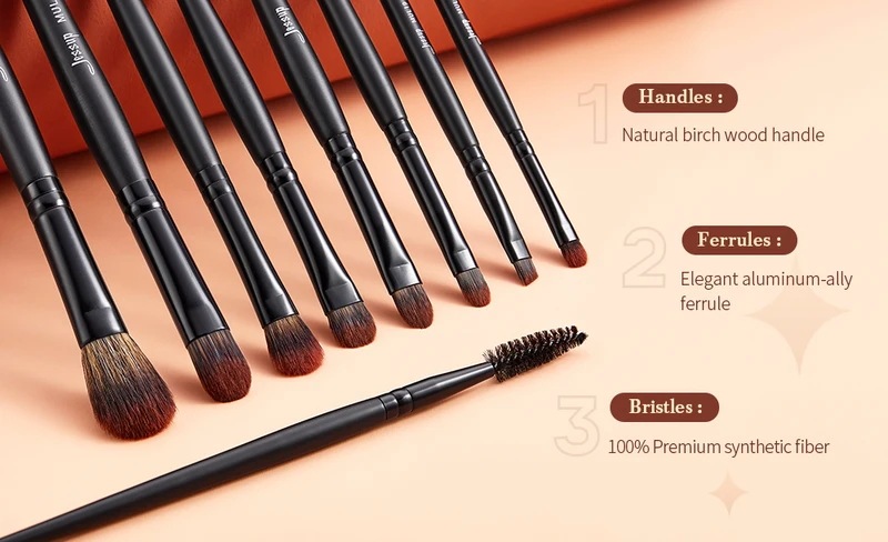 Jesup-メイクブラシセット,人工毛,高精度,アイシャドウ,コンシーラー,アイライナー,t272, 16個