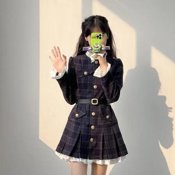 Qoo10] 春秋の新作フレンチガーリーなウエスト切り