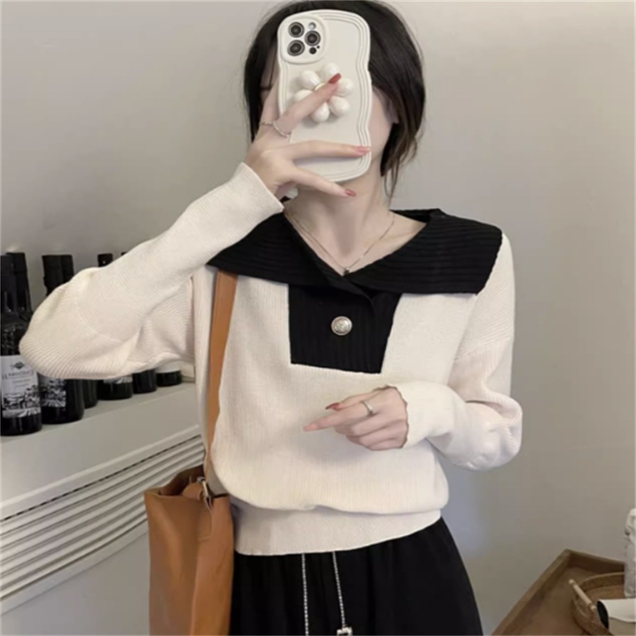 トップス ニットソー セーター 袖あり 長袖 ボリューム袖 ニット ボア かわいい 大人可愛い きれいめ シンプル カジュアル おしゃれ お洒落 かっこいい 送料無料】 トップス 3色 セーター 袖あり 長袖 Vネック Aライン