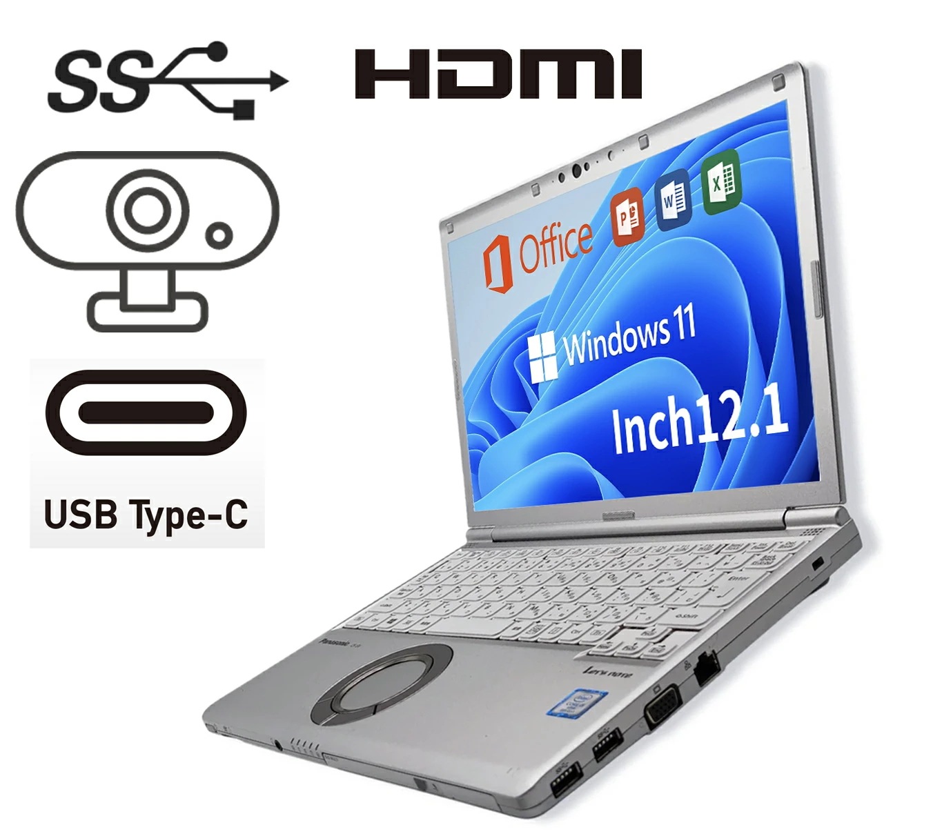 ノートパソコン 中古 12.1インチ SSD256GB メモリ8GB Corei5 8世代 Microsof toffice 2021 搭載 Win11 Lets note CF-SV7 ノートパソコン 中古 12.1インチ SSD256GB メモリ8GB Corei5 8世代 Microsof toffice 2021 搭載 Win11 Lets note CF-SV7