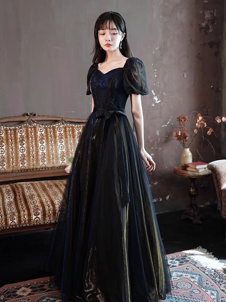 優しい風ブラックローズラバーズガウンエレガントガウンワンピース パーティードレス パーティドレス ドレス ロングドレ パーティードレス 結婚式 二次会 ワンピース