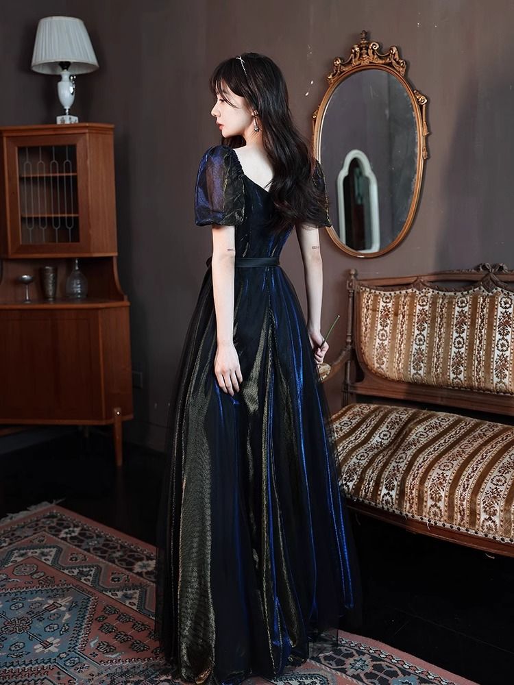 優しい風ブラックローズラバーズガウンエレガントガウンワンピース パーティードレス パーティドレス ドレス ロングドレ パーティードレス 結婚式 二次会 ワンピース