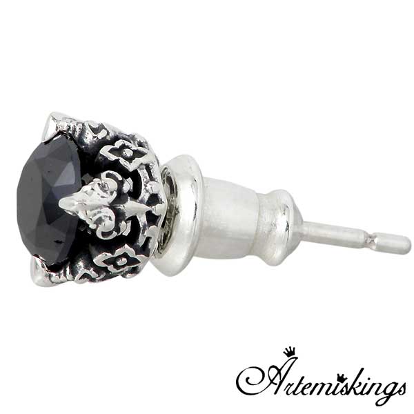 アルテミスキングス ARTEMIS KINGS フローラル シルバー スタッド ピアス アクセサリー ブラックキュービック 1個売り シルバー 925 スターリングシルバー AKE0065 アルテミスキングス ARTEMIS KINGS フローラル シルバー スタッド ピアス アクセサリー ブラックキュービック 1個売り シルバー 925 スターリングシルバー AKE0065