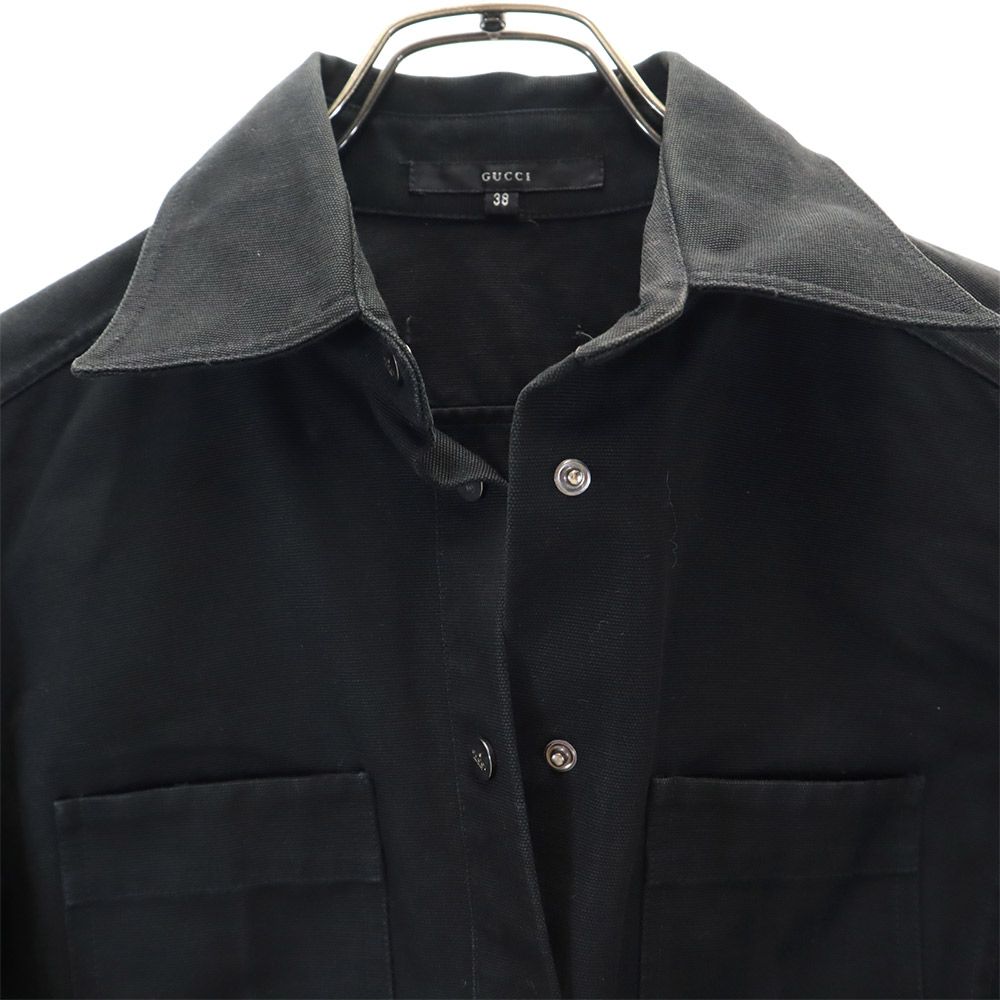 イタリア製 コットンジャケット 38 ブラック レディース イタリア製 コットンジャケット 38 ブラック レディース