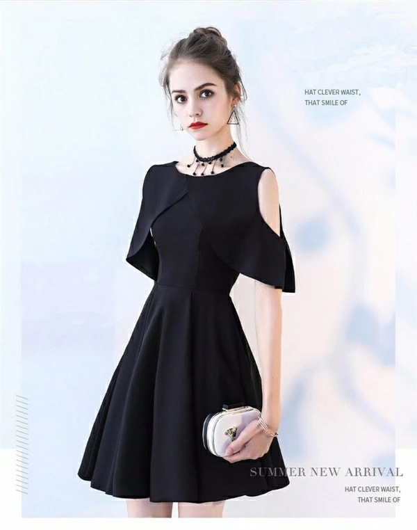 【激安開催】ドレス 大人 ピアノ発表会 ドレス 高校生 中高生 演奏会 袖付き パーティードレス 肩出し 結婚式 膝丈 カクテルドレス イブニングドレス ステージドレス Aライン 小さいサイズ 小柄