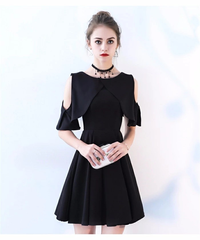 【激安開催】ドレス 大人 ピアノ発表会 ドレス 高校生 中高生 演奏会 袖付き パーティードレス 肩出し 結婚式 膝丈 カクテルドレス イブニングドレス ステージドレス Aライン 小さいサイズ 小柄