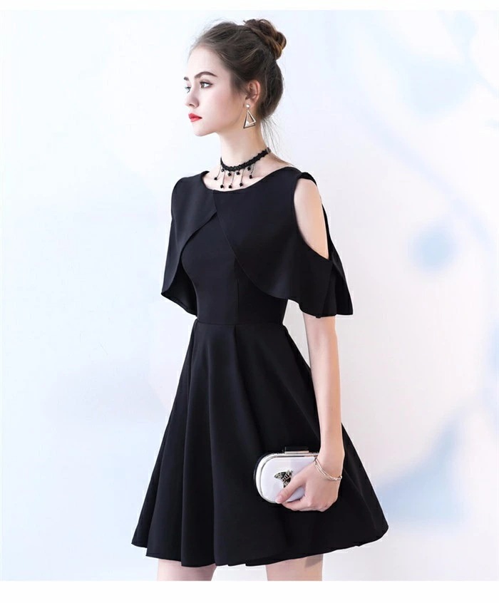 【激安開催】ドレス 大人 ピアノ発表会 ドレス 高校生 中高生 演奏会 袖付き パーティードレス 肩出し 結婚式 膝丈 カクテルドレス イブニングドレス ステージドレス Aライン 小さいサイズ 小柄