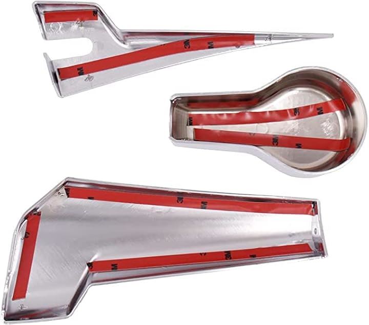 互換品 いすゞ 新型/07フォワード メッキ ミラーステー カバー メッキパーツ 下部3点セット 簡単貼付タイプ 外装