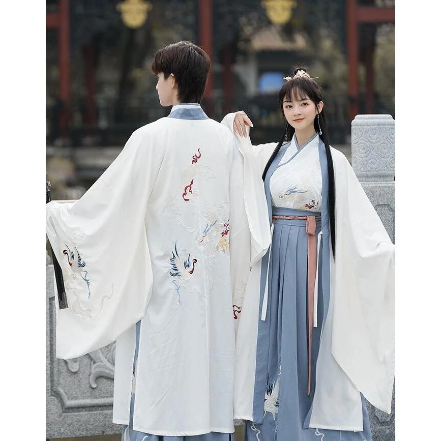 チャイナ服 2点セット 3点セット 中華コスプレ衣裳 メンズ レディース ユニセックス 漢服 唐装 交差襟 上下セット 龍 鶴 エスニック 刺しゅう 華流 コスプレ 振とても安い