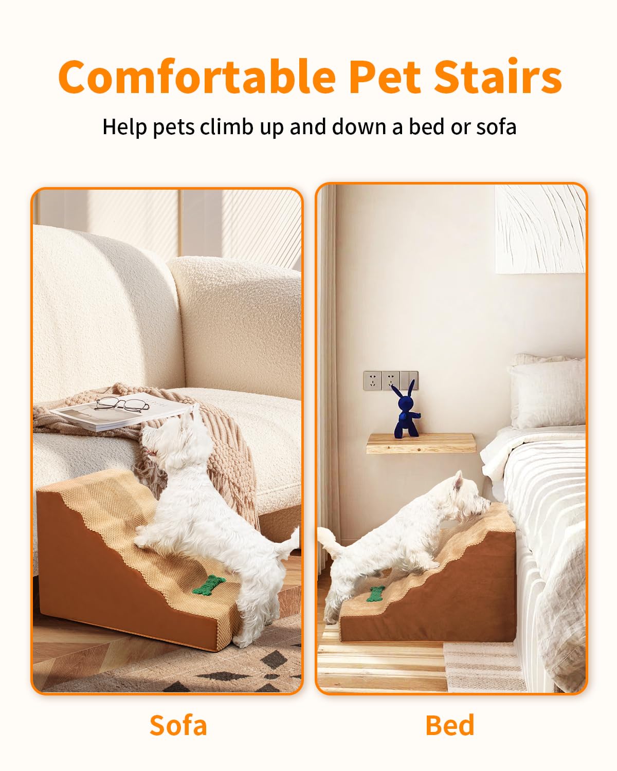 犬 猫 階段 ステップ 台 スロープ ドッグステップ 【高さ40 老犬介護 滑り止め 怪我防止】スロープ 子犬・中型犬・高齢犬適用 ペット 階段 踏み台