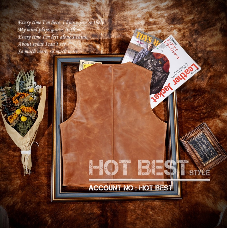 ホースハイド 本革 メンズ レザーベスト 本革ベスト 皮ベスト ジレ