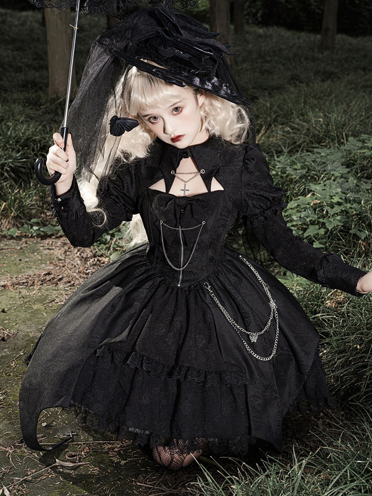 ロリータドレス ハロウィン衣装 Cos 服 デイリー ゴシック オプ ダークスタイル ロリータ ドレス 秋