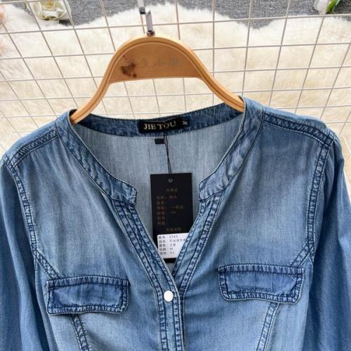 お早めにデニム シャツ ワンピース ジーンズ 長袖 ミモレ丈 韓国 オーバーシャツ レディース デニムワンピース シャツワンピース 無地 襟なし 大人可愛い 前開き ウエストリボン シャ お早めにデニム シャツ ワンピース ジーンズ 長袖 ミモレ丈 韓国 オーバーシャツ レディース デニムワンピース シャツワンピース 無地 襟なし 大人可愛い 前開き ウエストリボン シャ