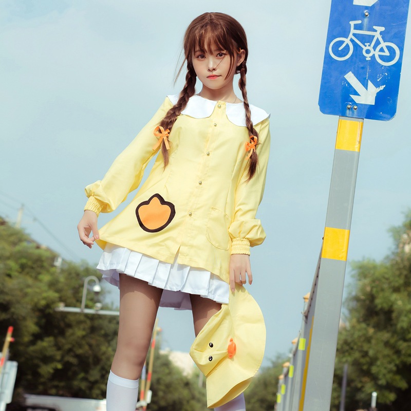 ピース コス エリート服 チキンを食べる リトルイエローダックスーツ コス服 日常着 コスプレ服 大きいサイズ 子供服