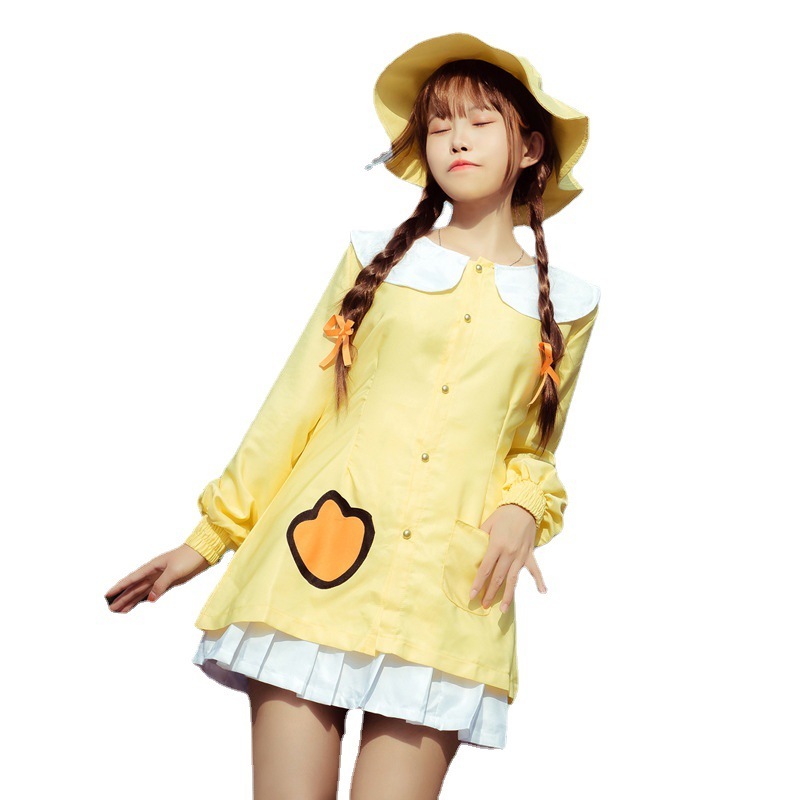 ピース コス エリート服 チキンを食べる リトルイエローダックスーツ コス服 日常着 コスプレ服 大きいサイズ 子供服