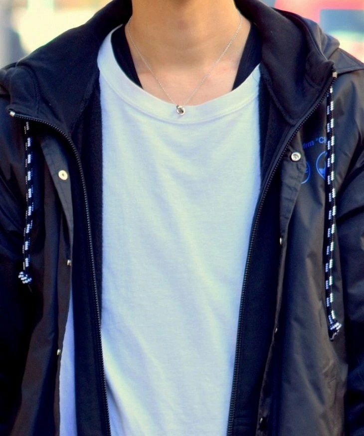 ネックレス メンズ ナチュラル ダブルリング ステンレス LH-03NE0055 【ネコポス】 ネックレス メンズ ナチュラル ダブルリング ステンレス LH-03NE0055 【ネコポス】