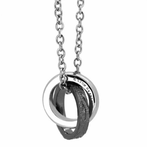 ネックレス メンズ ナチュラル ダブルリング ステンレス LH-03NE0055 【ネコポス】 ネックレス メンズ ナチュラル ダブルリング ステンレス LH-03NE0055 【ネコポス】