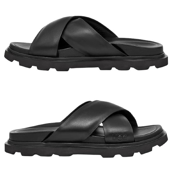 Qoo10] UGG UGG サンダル スライド レザー 本革