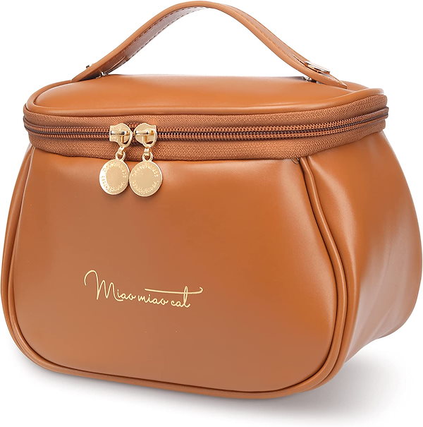 メイクハンドバッグケース ポータブル ハンドバッグ ファスナー メイク 化粧品 オーガナイザー 収納ケース ボックス 4色選べ - 3層 ビューティー 化粧ポーチ 女性化粧品バッグポータブル化粧品バッグ