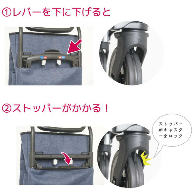 GRANMARIE　保冷温仕様ショッピングカート ワイン (ストッパー付き)　GM-124ST-WN