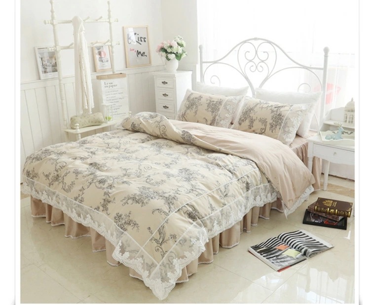 寝具カバーセット 布団カバー グリーン 花柄 レース キレイめ 韓国風 布団カバーセット 3点セット 4点セット ベッドスカート 姫系 綿100％ 掛け布団カバー 可愛い プリント花柄 ロマンチック