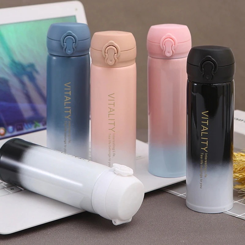 【期間限定で1つ買うと1つ無料】水筒 ステンレスボトル 5種類グラデーション色 400 ml 保温 保冷 直飲92 【期間限定で1つ買うと1つ無料】水筒 ステンレスボトル 5種類グラデーション色 400 ml 保温 保冷 直飲92