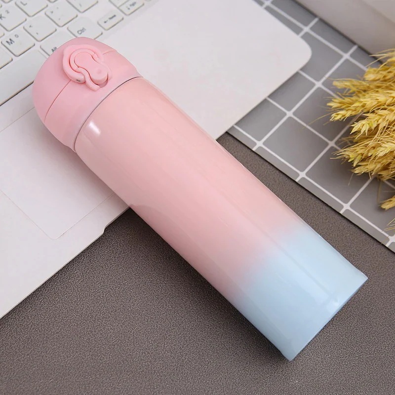 【期間限定で1つ買うと1つ無料】水筒 ステンレスボトル 5種類グラデーション色 400 ml 保温 保冷 直飲92 【期間限定で1つ買うと1つ無料】水筒 ステンレスボトル 5種類グラデーション色 400 ml 保温 保冷 直飲92