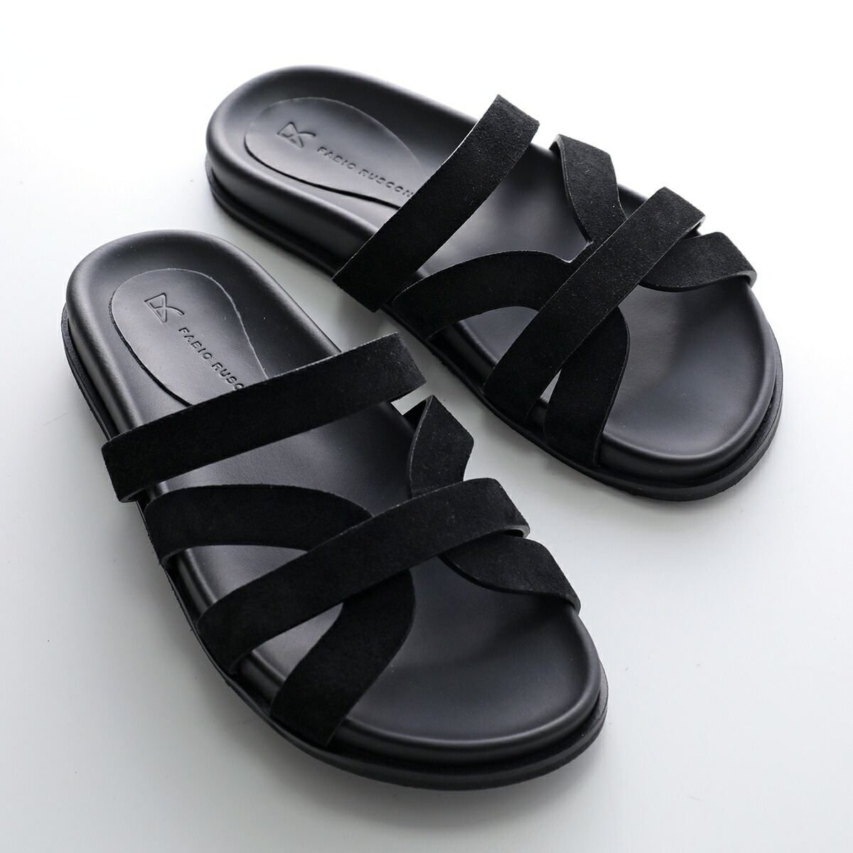 FABIO RUSCONI ファビオルスコーニ サンダル BKM2627 CAMOSCIO レディース レザー スウェード フラット シューズ 靴 カラー2色 【mega】