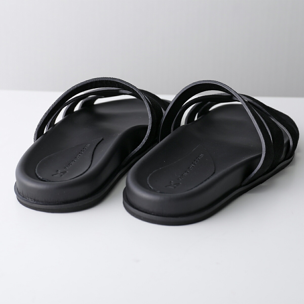 FABIO RUSCONI ファビオルスコーニ サンダル BKM2627 CAMOSCIO レディース レザー スウェード フラット シューズ 靴 カラー2色 【mega】