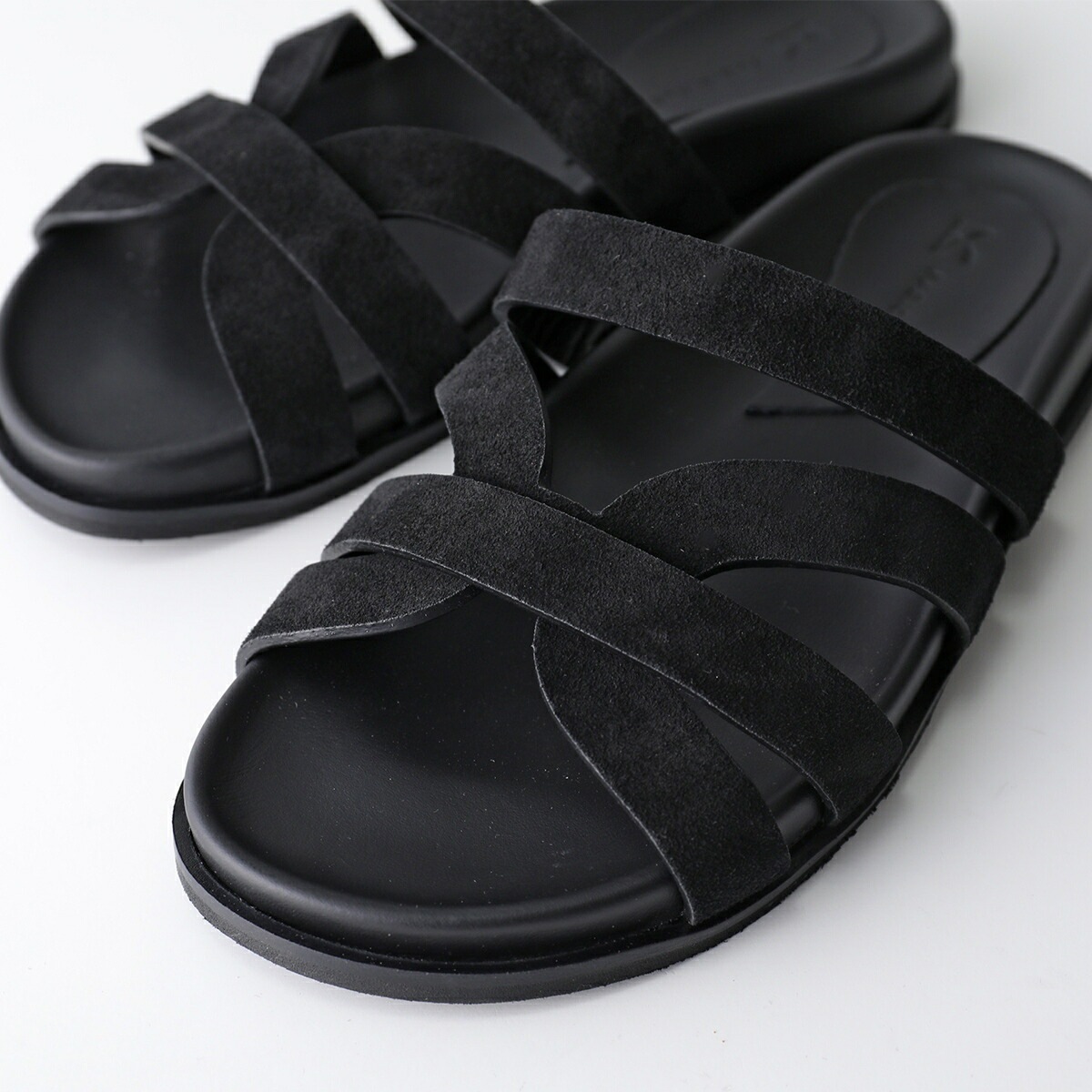 FABIO RUSCONI ファビオルスコーニ サンダル BKM2627 CAMOSCIO レディース レザー スウェード フラット シューズ 靴 カラー2色 【mega】